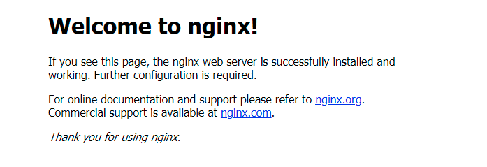 Nginx 默认欢迎页面